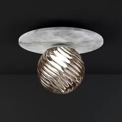 Afrodite Ceiling -Lighting Store alabastro italiano afrodite ceiling shiny silver