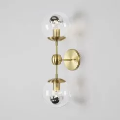 Modo 2 Globe Wall -Lighting Store roll and hill modo 2 wall brass clear