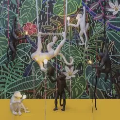 Seletti Monkey Lamp Hanging Left Hand Wall -Lighting Store seletti monkey lamp collection