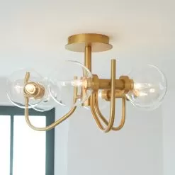 Verne Semi-Flush Mount Ceiling -Lighting Store visual comfort Verne Semi Flush Mount Ceiling image6